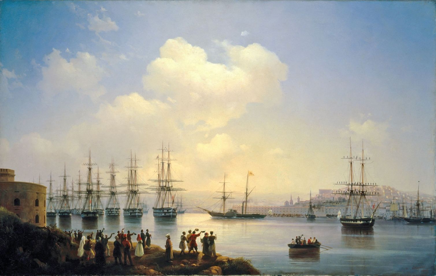 Русская эскадра на Севастопольском рейде. Айвазовский, 1846 год 