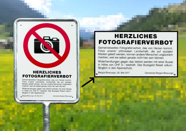 Туристам запретили фотографировать горную деревню в Швейцарии 